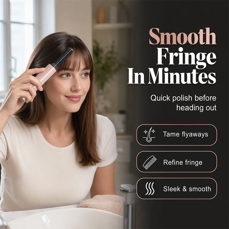 👩Shape hair in 3 seconds! Create gorgeous hairstyles anytime anywhere. 💁Portable Wireless Mini Bang Styling Comb