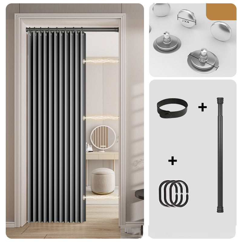 ⏰🔥LIMITED TIME 49% OFF! ⭐No-Drill Magnetic Accordion Door Curtain