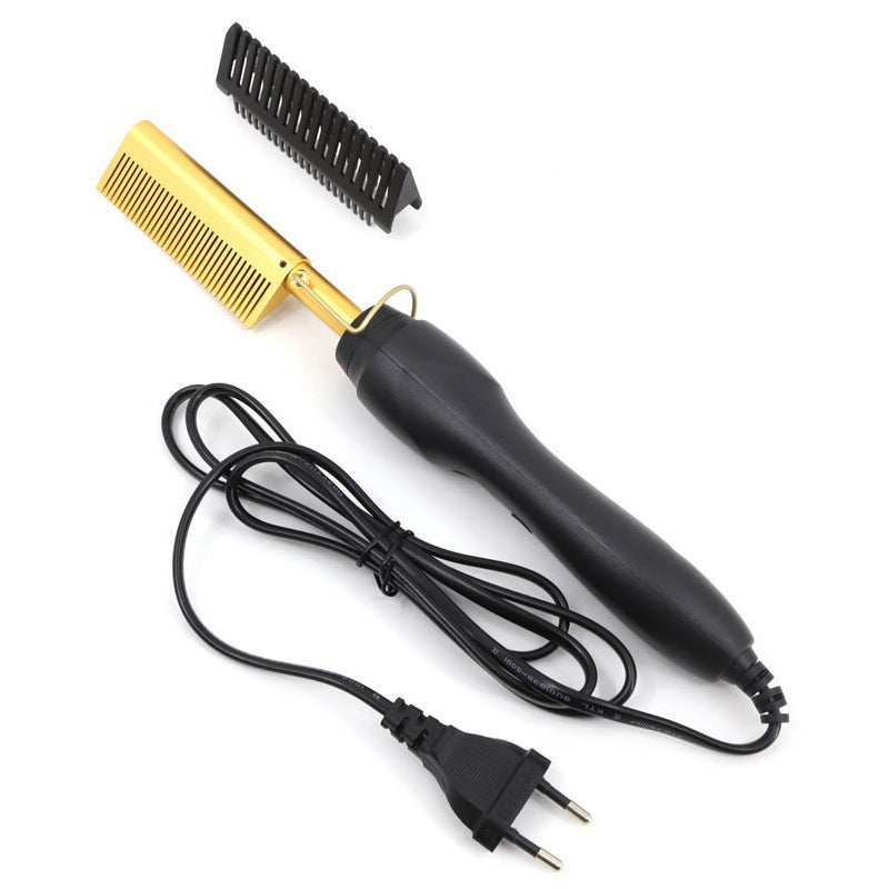 Portable Electric Hair Straightening and Curling Comb