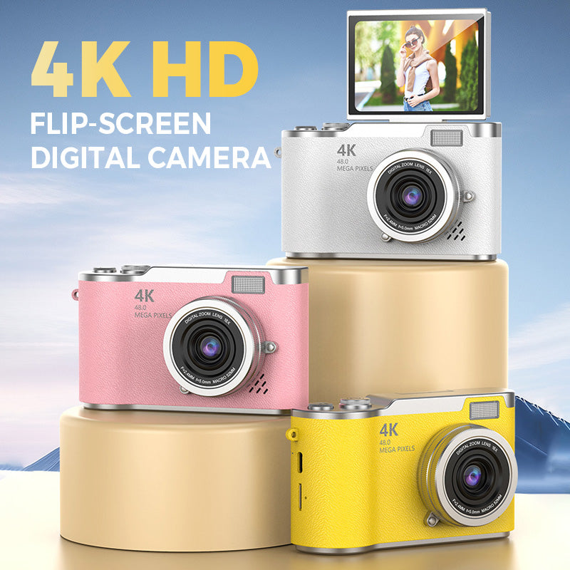 📢📢50% OFF !! ⏰4K HD Flip-Screen Digital Camera – bebuyby