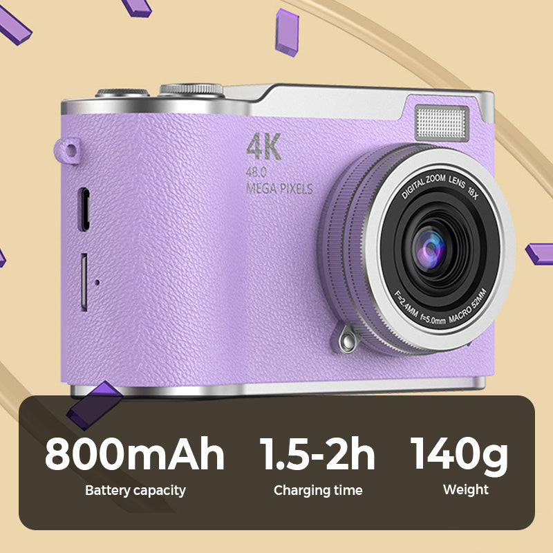 📢📢50% OFF !! ⏰4K HD Flip-Screen Digital Camera – bebuyby