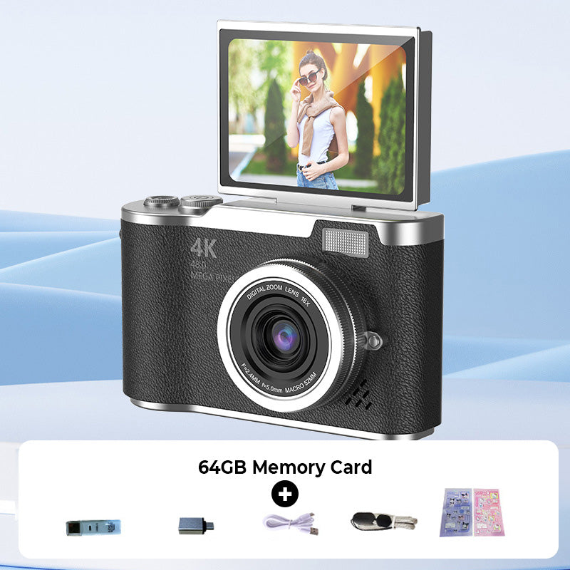 📢📢50% OFF !! ⏰4K HD Flip-Screen Digital Camera