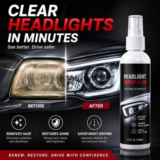 Car Headlight Restoration Repair Spray