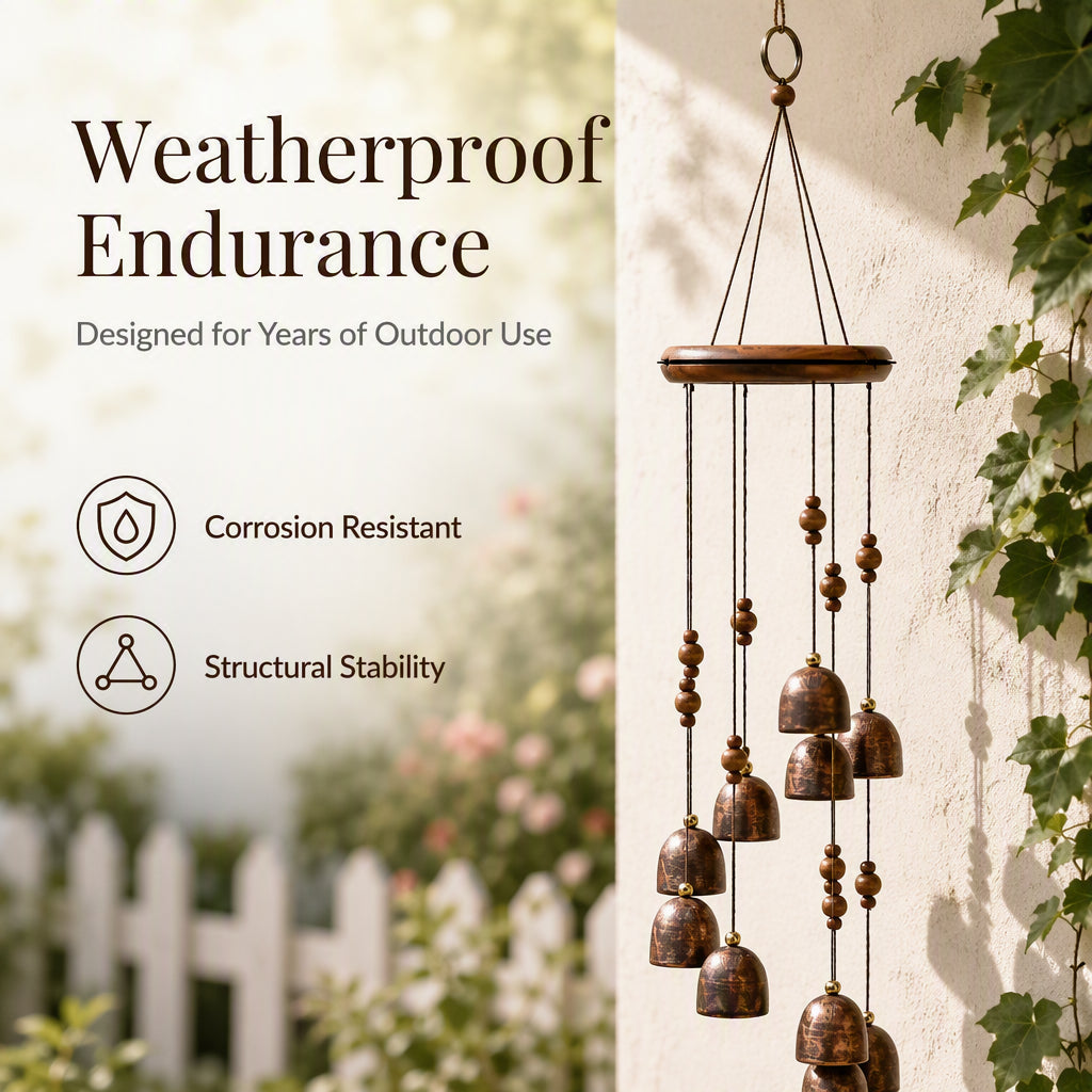 🎁50% Off For 2026 New Arrival！🔥High‑end decor to soothe your mood and comfort your soul！🔔Rotating Metal Bell Wind Chime