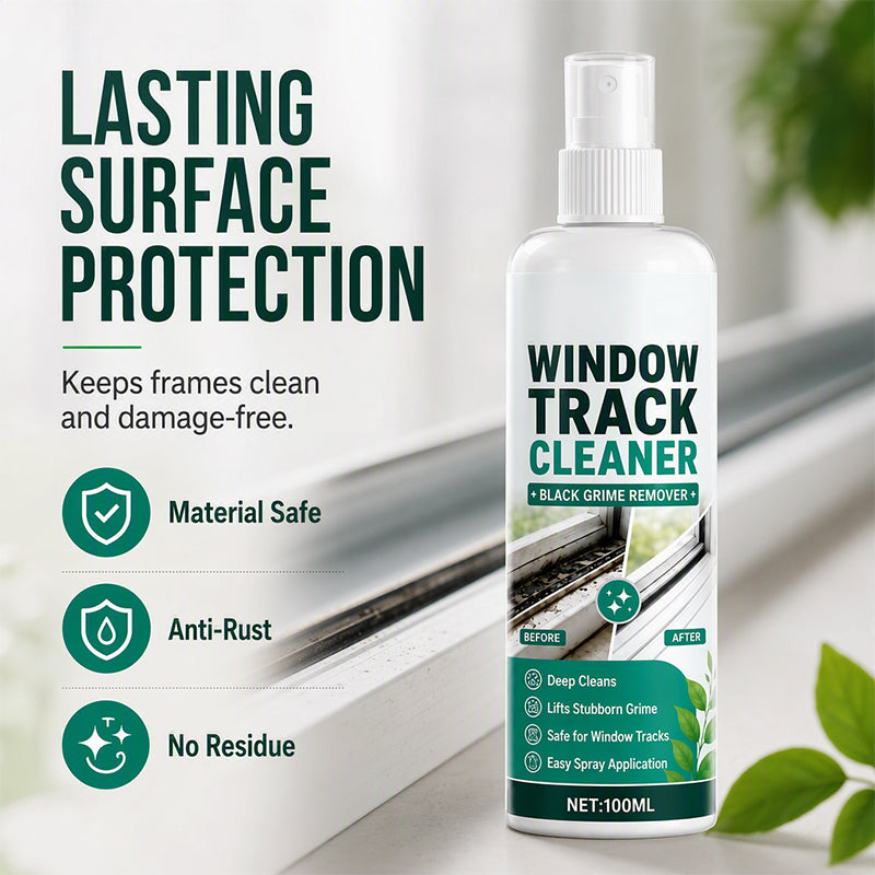 💥Black Grime Window Track Cleaner 🧽Quickly Remove Dust Grime from Narrow Window Slots