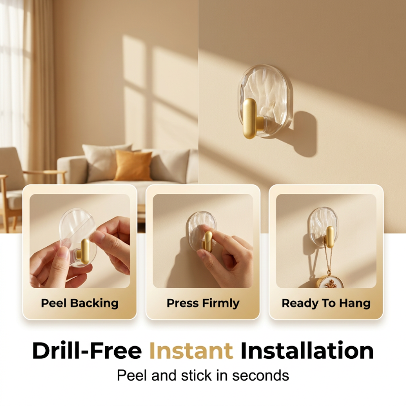 Mini Waterproof Adhesive Wall Hooks