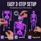 👻50% Off For Halloween! 💀Best Decorations For Spooky Ghost Vibes!🎃💡 Solar Skeleton Stake Lights – Glow In The Dark, Solar Powered, Easy To Install. Ideal For Haunted Yard, Porch & Walkway! 👻🪦✅