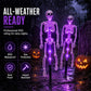 👻50% Off For Halloween! 💀Best Decorations For Spooky Ghost Vibes!🎃💡 Solar Skeleton Stake Lights – Glow In The Dark, Solar Powered, Easy To Install. Ideal For Haunted Yard, Porch & Walkway! 👻🪦✅