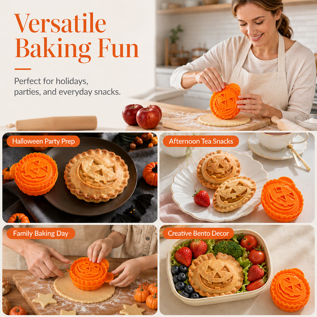 🎃Halloween Special Offer！🔥You Must Have This Pastry Mold！🍰Halloween Handheld Pie Press Mold