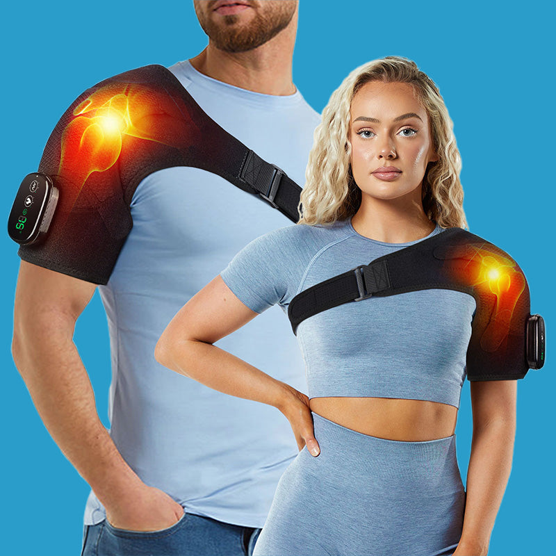 🔥Hot Sale 50% OFF🔥 Heated Shoulder Brace with Vibration – 3 Heat & 3 Massage Modes, Cordless, for Men & Women 🔥