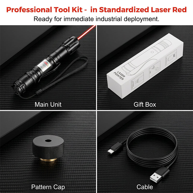 🛠️Portable Rechargeable Red & Green Laser Flashlight – USB Rechargeable Alignment & Inspection Device For Mechanics✨