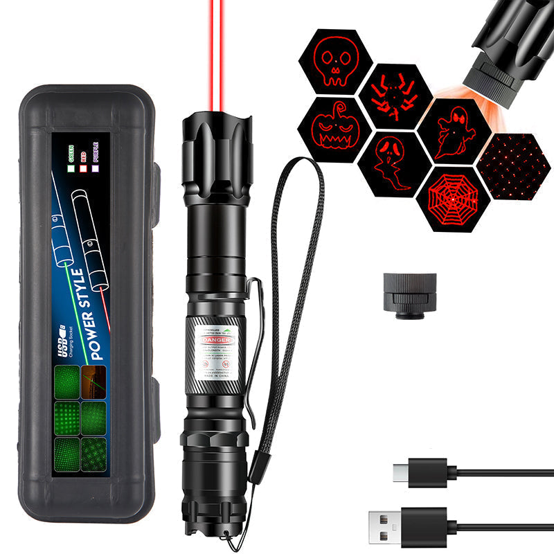 🛠️Portable Rechargeable Red & Green Laser Flashlight – USB Rechargeable Alignment & Inspection Device For Mechanics✨