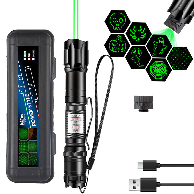 🛠️Portable Rechargeable Red & Green Laser Flashlight – USB Rechargeable Alignment & Inspection Device For Mechanics✨