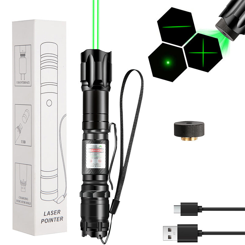 🛠️Portable Rechargeable Red & Green Laser Flashlight – USB Rechargeable Alignment & Inspection Device For Mechanics✨