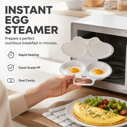 ⏳🔥LIMITED-TIME 50% OFF! ⏰Microwave Egg Poacher with Lid & Handle