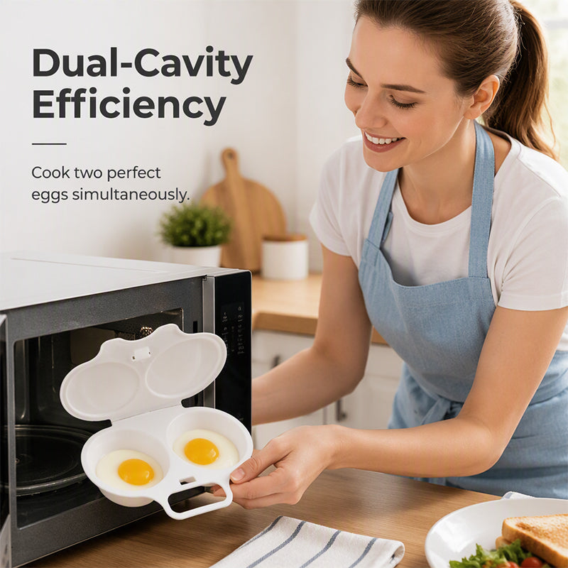 ⏳🔥LIMITED-TIME 50% OFF! ⏰Microwave Egg Poacher with Lid & Handle
