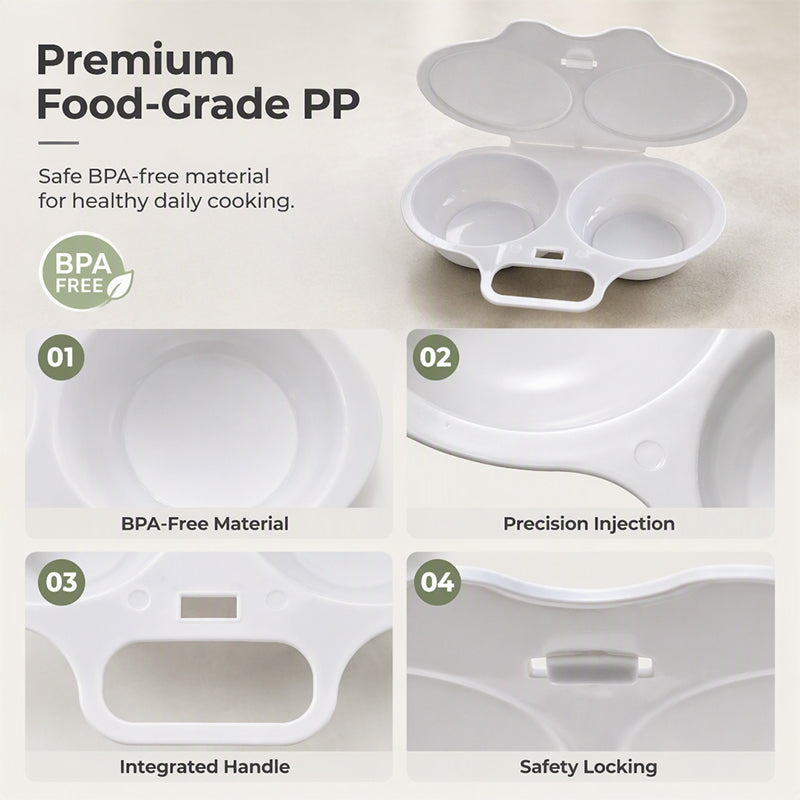 ⏳🔥LIMITED-TIME 50% OFF! ⏰Microwave Egg Poacher with Lid & Handle