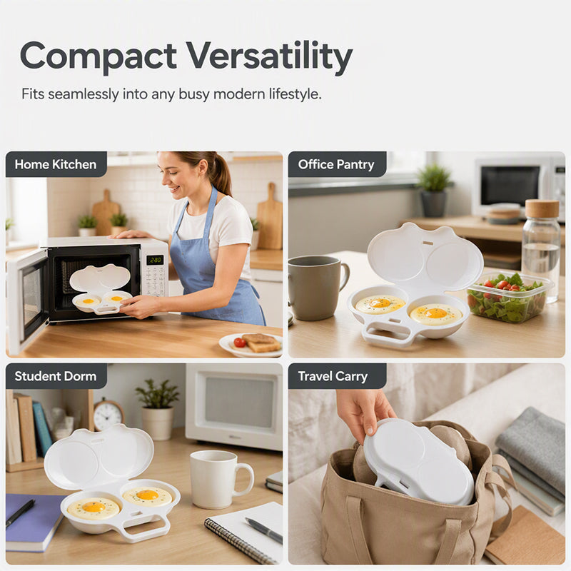 ⏳🔥LIMITED-TIME 50% OFF! ⏰Microwave Egg Poacher with Lid & Handle