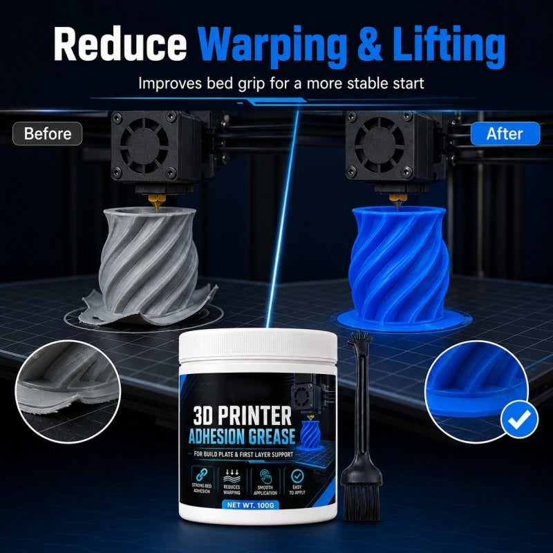 Anti-Warping Adhesion Grease for 3D Printers