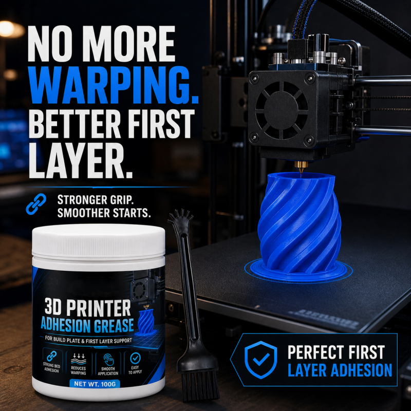 Anti-Warping Adhesion Grease for 3D Printers
