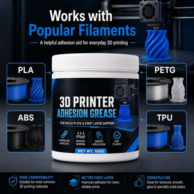 Anti-Warping Adhesion Grease for 3D Printers