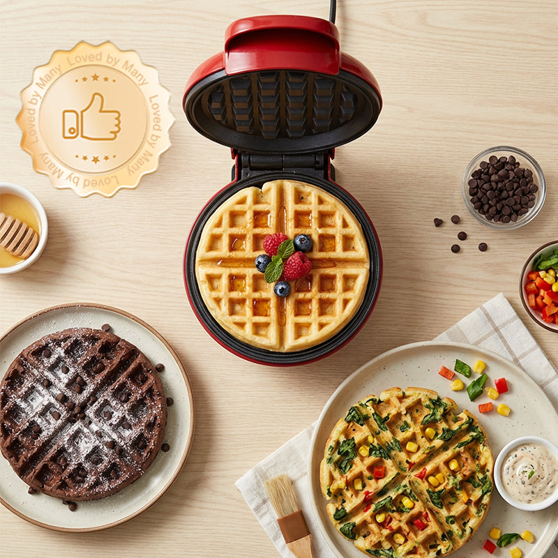 🧇50% OFF NOW! Mini Electric Waffle Maker for Easy Breakfast, Non‑Stick Compact Waffle Iron, Portable Household Breakfast Machine for Homemade Crispy Waffles