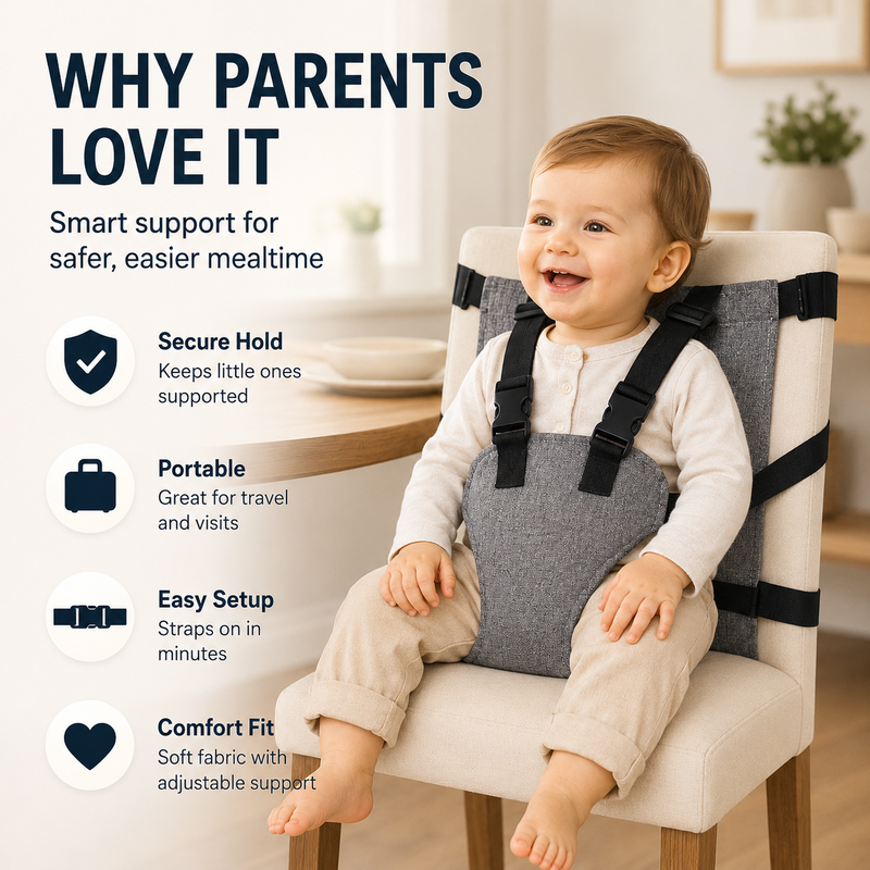 👶Portable Baby High Chair Safety Harness Strap
