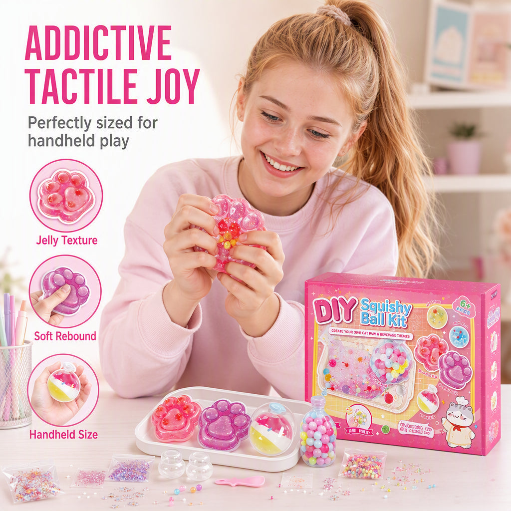 🥳2026 HOT SALE🥳💞50K+ SOLD! 🐱🧊 50% OFF! DIY Fried Ice Squishy Toy Kit – Cat claw design, crystal clear squishy fun. Creative sensory play & stress relief for kids – from £17.99! Buy more, save more! 🎨✨