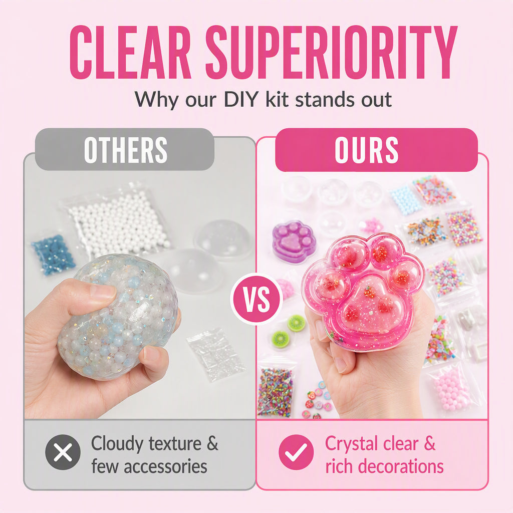 🥳2026 HOT SALE🥳💞50K+ SOLD! 🐱🧊 50% OFF! DIY Fried Ice Squishy Toy Kit – Cat claw design, crystal clear squishy fun. Creative sensory play & stress relief for kids – from £17.99! Buy more, save more! 🎨✨