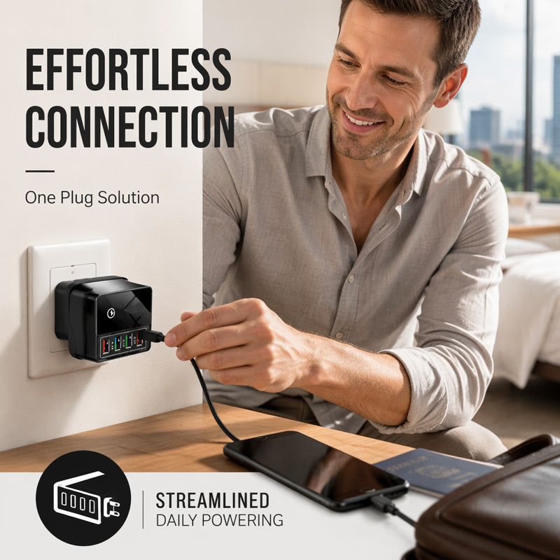 4-Port USB Charger Adapter