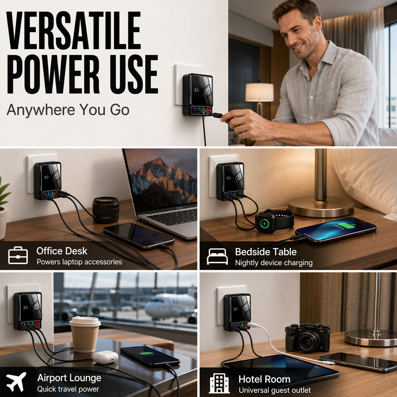 4-Port USB Charger Adapter