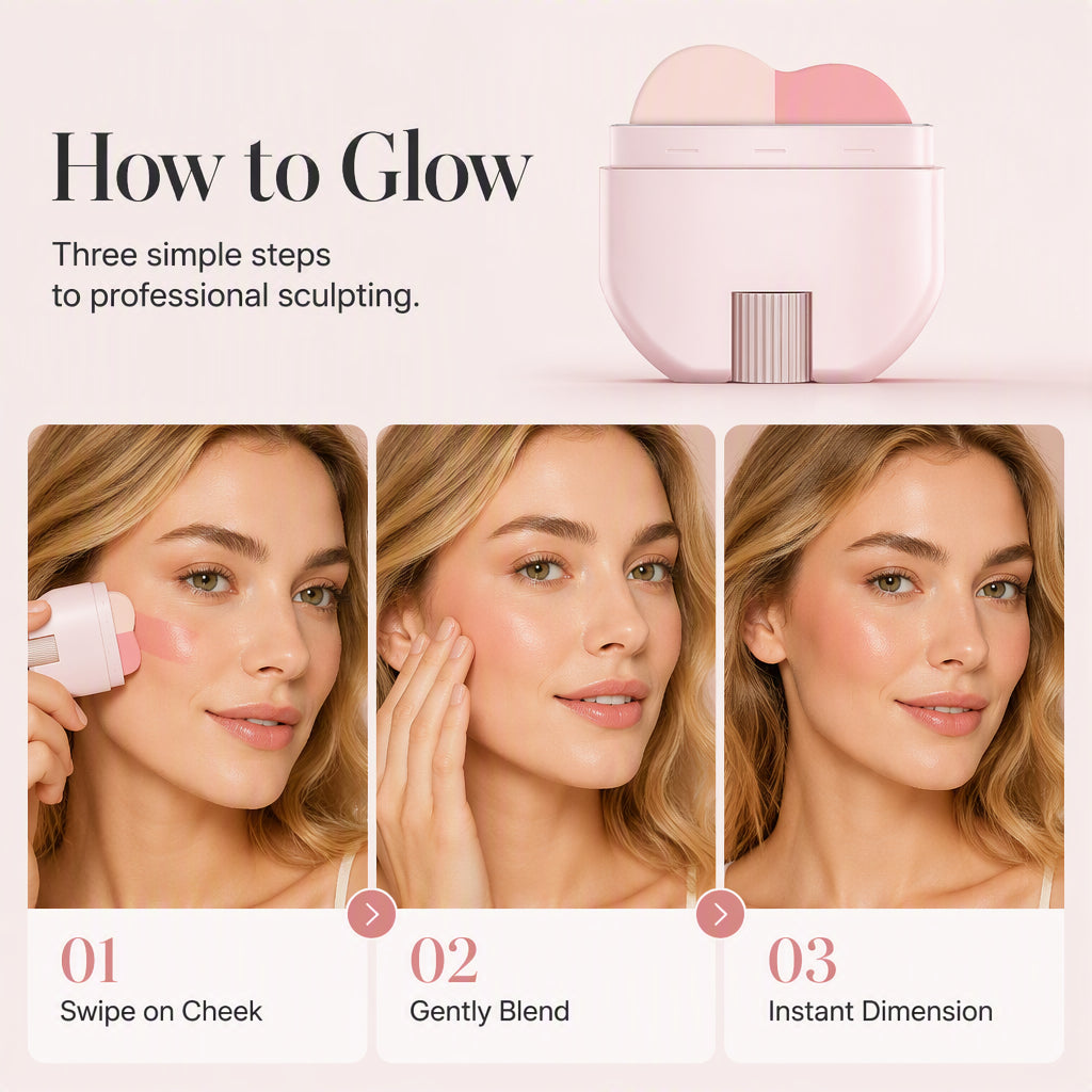 2-in-1 Blush & Highlighter Stick – One-Stroke & Blendable Design, No Patchy Finish