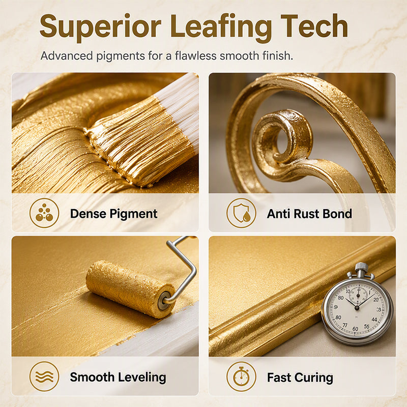 Weatherproof Metallic Silver & Gold Paint for Walls