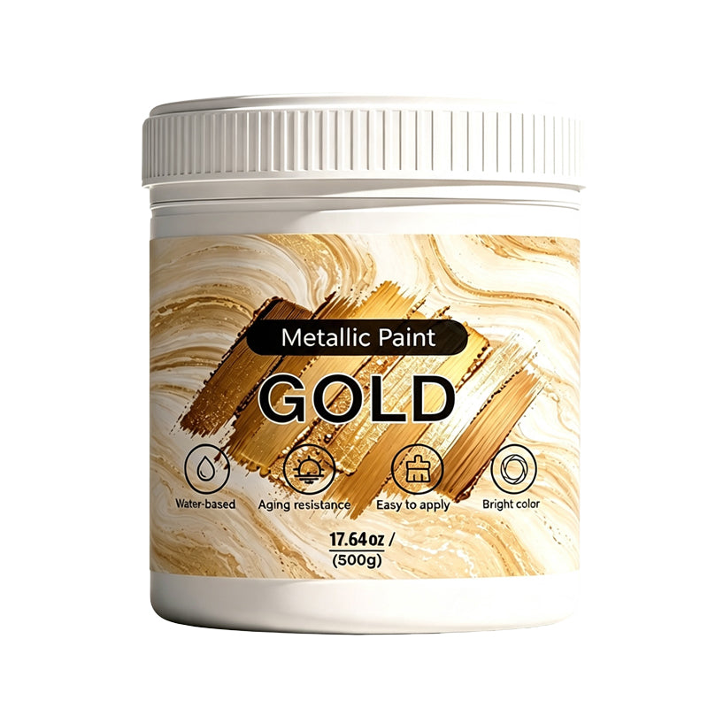 Weatherproof Metallic Silver & Gold Paint for Walls