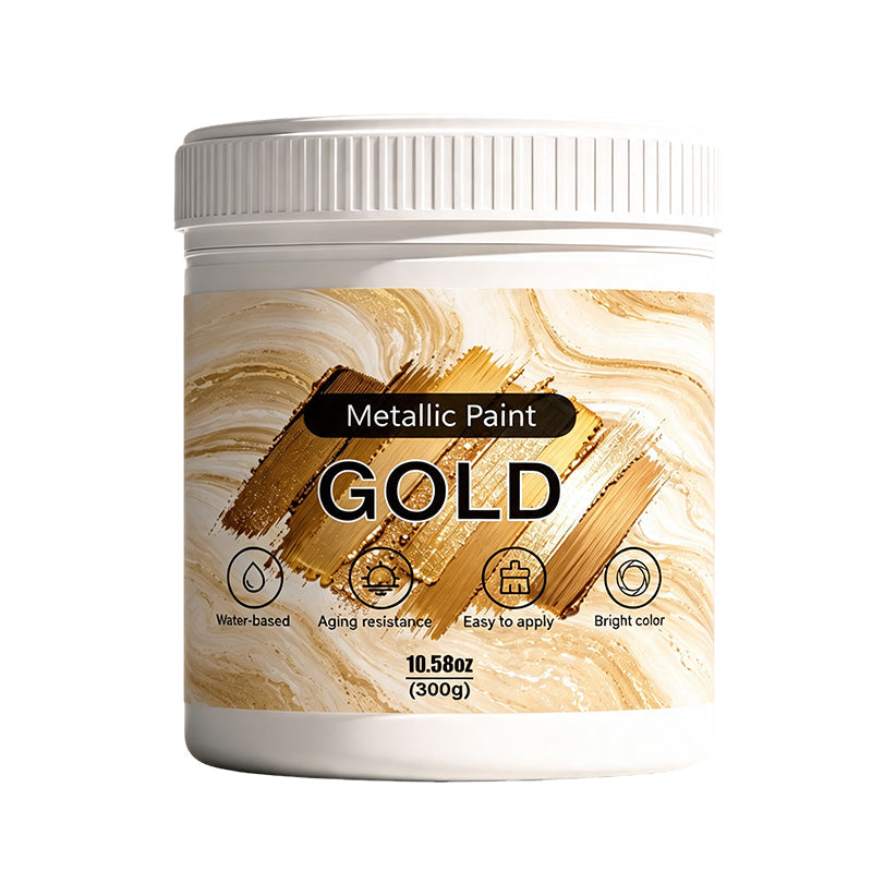 Weatherproof Metallic Silver & Gold Paint for Walls