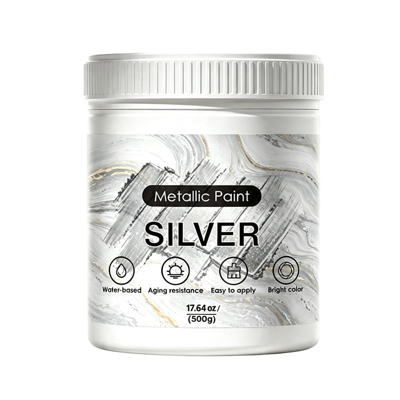Weatherproof Metallic Silver & Gold Paint for Walls