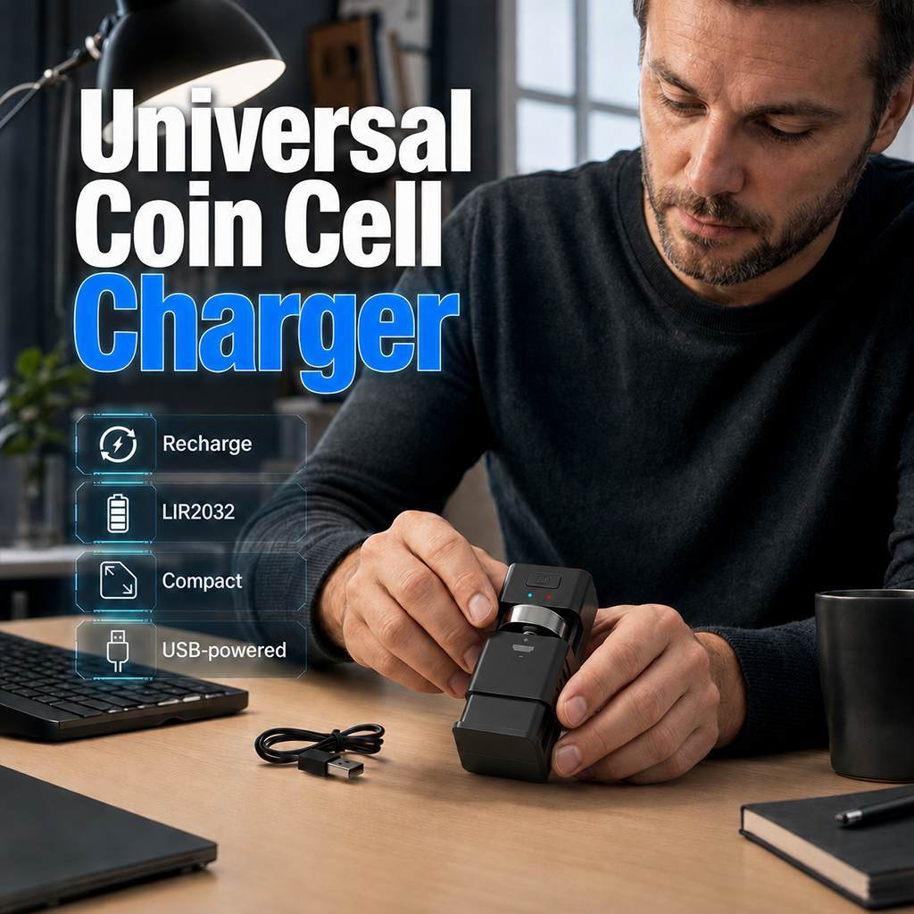 🎉 2026 Sale —Portable Rechargeable Coin Cell Battery Charger