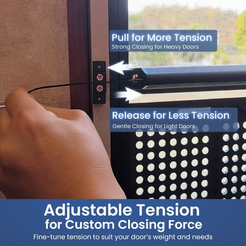 RV Screen Door Closer with Adjustable Tension