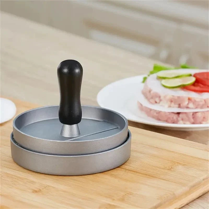 Burger Press with Wooden Handle