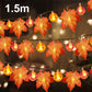 LED Maple Leaf Pumpkin String Lights
