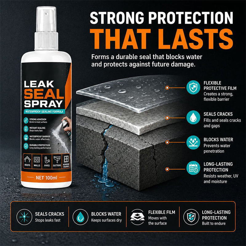 🏆 Last Day Special Price £7.99! 💧Buy 2 Get 1 Free🎁Portable Instant Leak Sealant Spray, Strong Adhesion Waterproof Sealing Spray