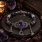 💜 Gothic Purple Rhinestone Halloween Bracelet