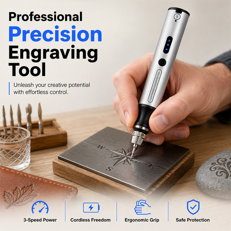 🖊️ Mini Cordless Electric Engraving Pen – Portable Precision Engraving Tool