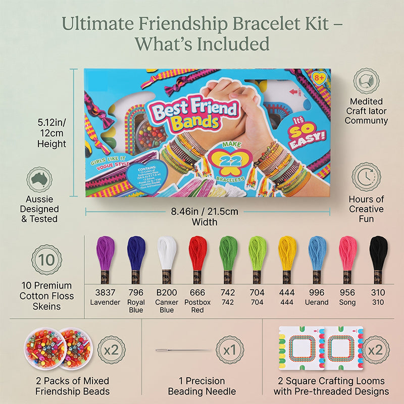 🌈 Kids’ DIY Friendship Bracelet Making Kit