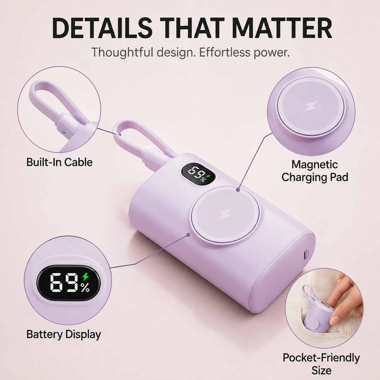 🔋 Hot Deal | 5000mAh Magnetic Power Bank