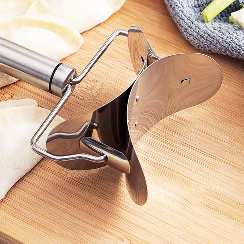 🥟 BUY 1 GET 1 FREE! 🔥 Stainless Steel Dumpling Wrapper Cutter – Sharp Precision Blade, Multi-Pastry Use & Easy Clean – Homemade Dumplings in Seconds ✨