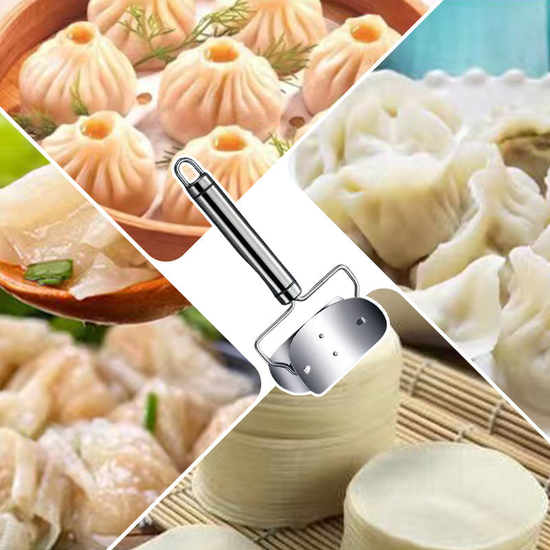 🥟 BUY 1 GET 1 FREE! 🔥 Stainless Steel Dumpling Wrapper Cutter – Sharp Precision Blade, Multi-Pastry Use & Easy Clean – Homemade Dumplings in Seconds ✨