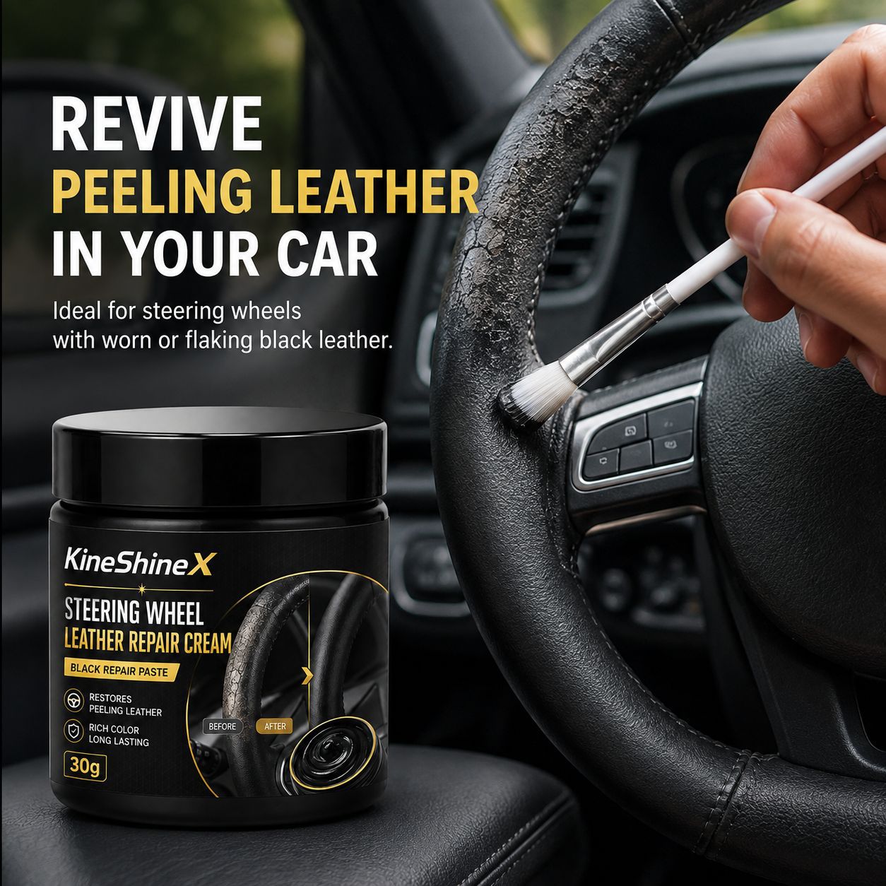 🔥Last day of the limited-time 50% off sale!🔥Leather Repair Cream for Steering Wheels