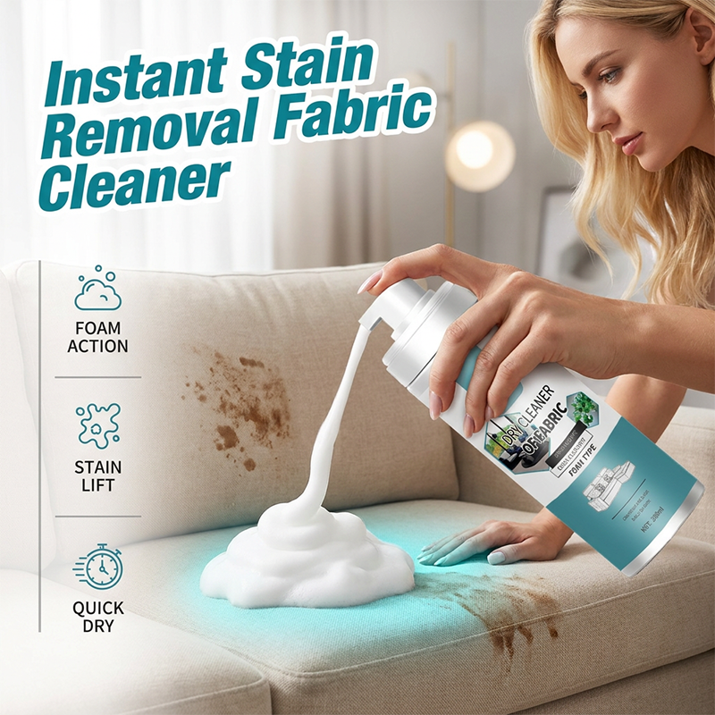🧼50% OFF NOW! Lift Stains Instantly! No-Rinse Quick-Dry Fabric Foam Cleaner‑Portable Upholstery Stain Remover for Sofa, Carpet & Fabric Cushions