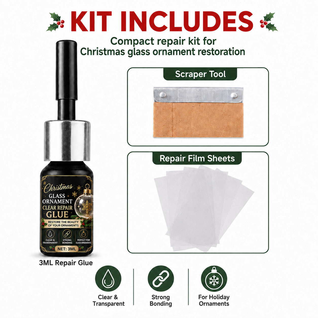 Christmas Glass Ornament Repair Glue